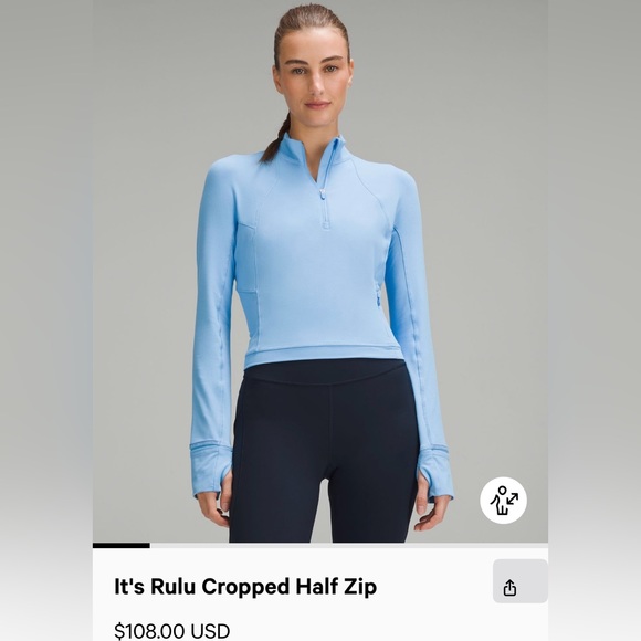 LULULEMON RULU CROPPED HALF ZIP - Picture 6 of 11